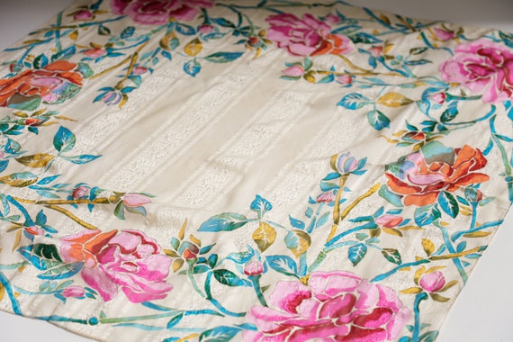Vintage Anne Klein Silk Floral Scarf | Colourful … - image 3