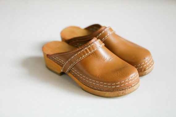 Vintage Handmade Leather and Wood Classic Brown C