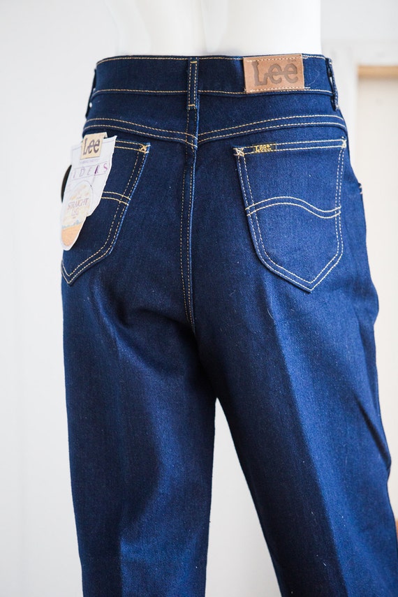 Vintage NWT LEE High Waisted Mom Dark Wash Straig