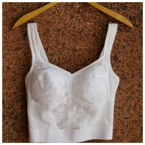 Vintage Wonderbra Lace accent White Bustier Corset