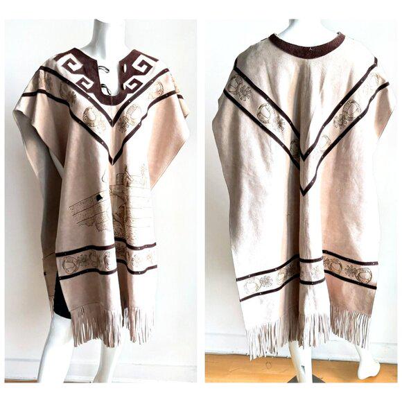 Mexican suede poncho - Etsy 日本