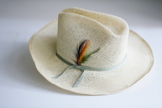 Vintage Cowboy Straw Hat | Lanning Belleville Stra