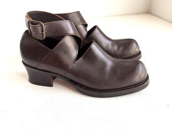Mocasines vintage de piel marrón de Stephane Kelian, fabricados en Francia, talla 5.5