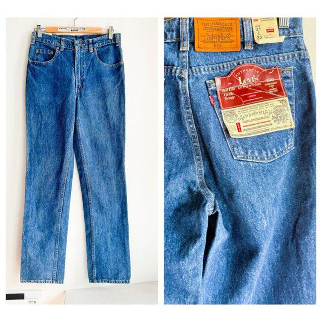 Vintage Levi's 516 Deadstock Brand New W Tags Straight Leg Jeans