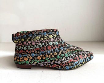 Vintage 70er Jahre Glitzerndes Lurexfaden-Gewebe Oberschühchen 7 M