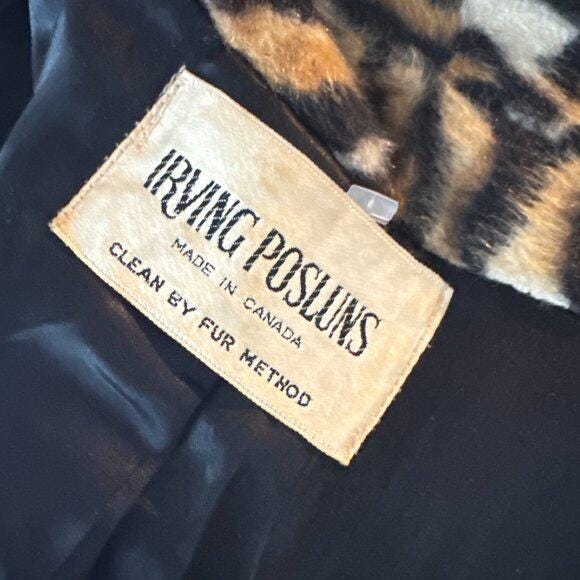 Vintage Irving Posluns Faux Fur + Real Sheep Fur Trim Penny Lane