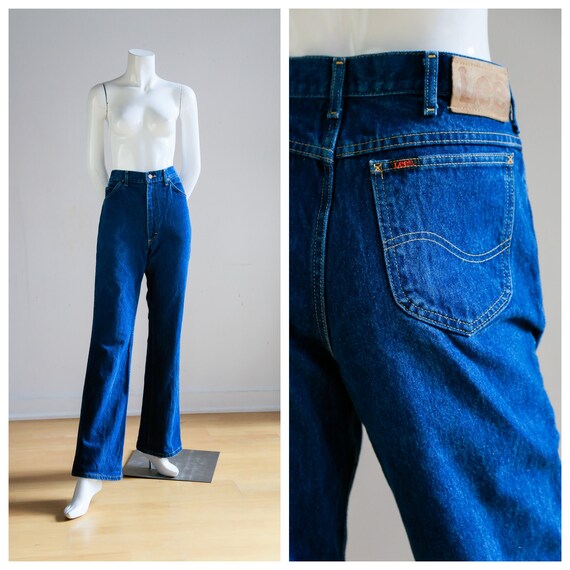 Vintage LEE High Waisted Mom Dark Wash Jeans | Str