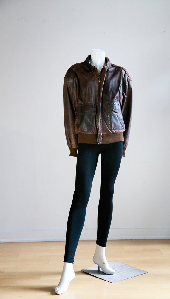 Leather Aviator Flight Jacket | Vintage Pilot Jack