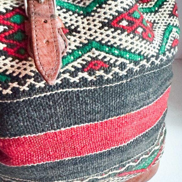 Vintage Handmade Ethnic Kilim Leather LArge Backpack Vintage Handmade Ethnic Kilim Leather Large Backpack - Etsy main image 2