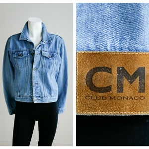 Vintage 90er Jahre Club Monaco Light Wash Classic Jeansjacke