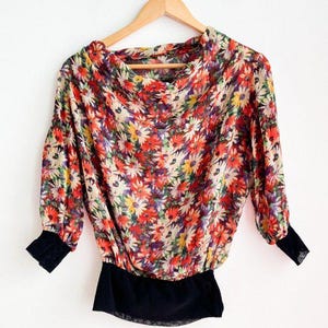 Vintage Jean Paul Gaultier Soleil Sheer Floral Top S