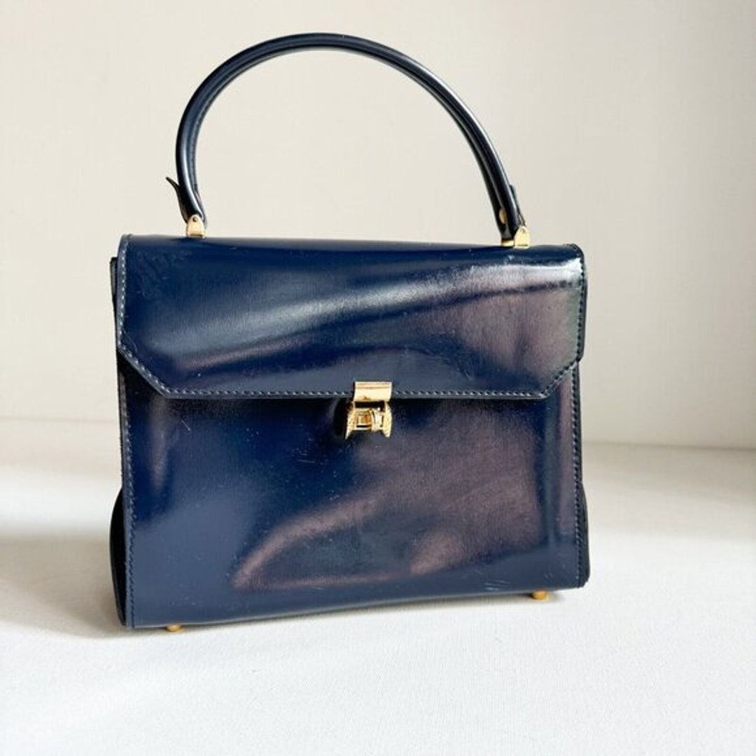 BEAU TOP HANDLE BAG 34 IN NAVY BLUE CORDUROY