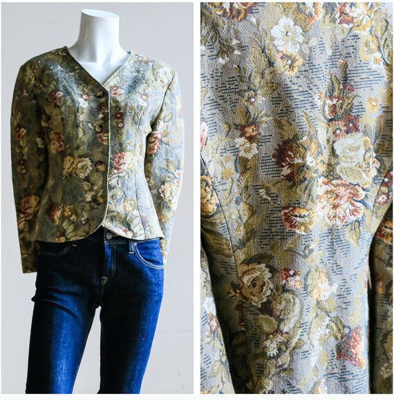 Floral Tapestry Blazer | Floral Tapestry Jacket | 