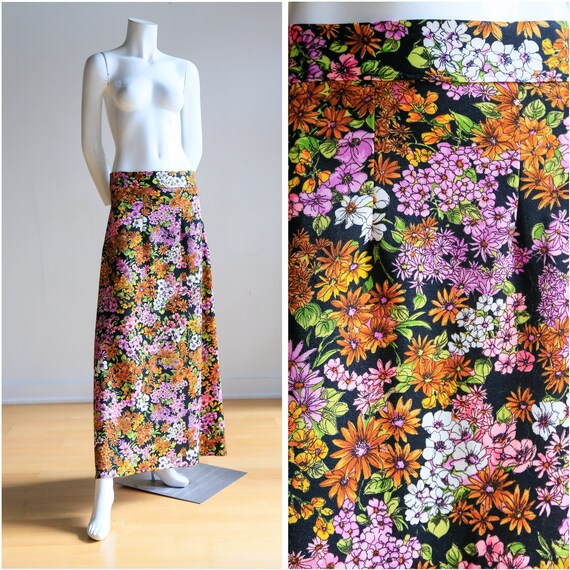 Vintage Floral Maxi Skirt | Summer Skirt | Long Fl