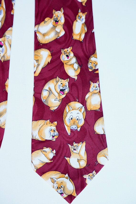 Cartoon Pig Tie | Anthropomorphic Pig Hog | Laugh… - image 3