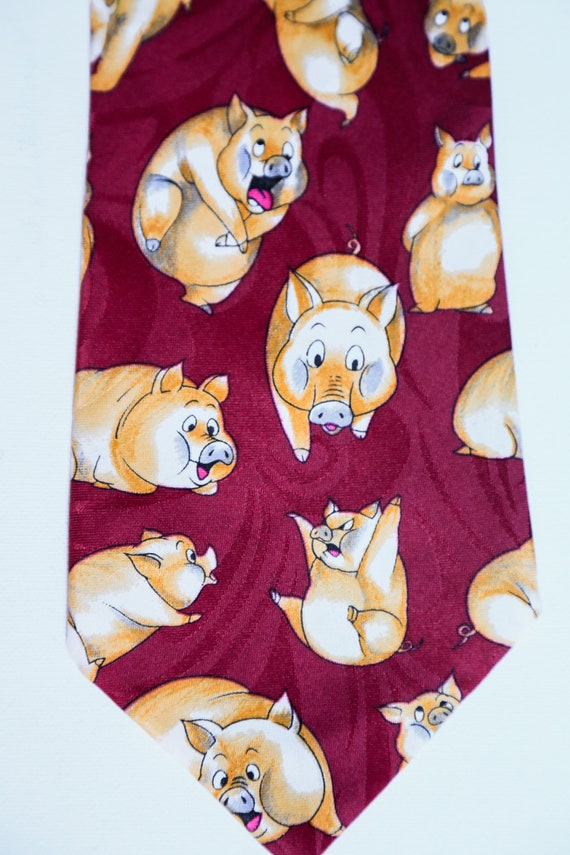 Cartoon Pig Tie | Anthropomorphic Pig Hog | Laugh… - image 2