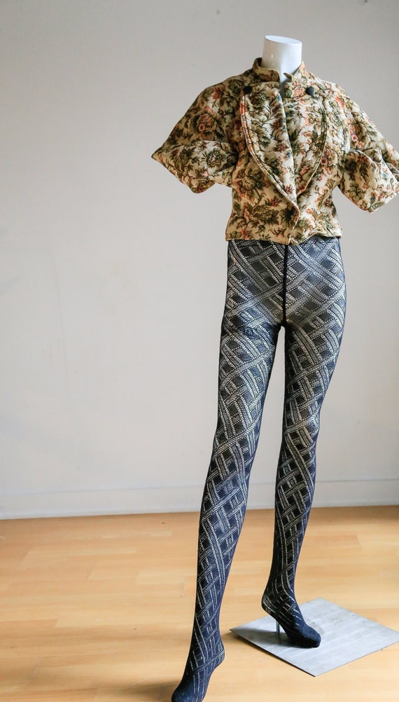 Floral Print Cropped Tapestry Blazer | Couch Print