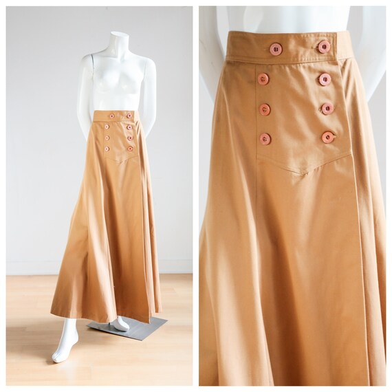 70s High Waist Sailor Closure Safari Full A-line W