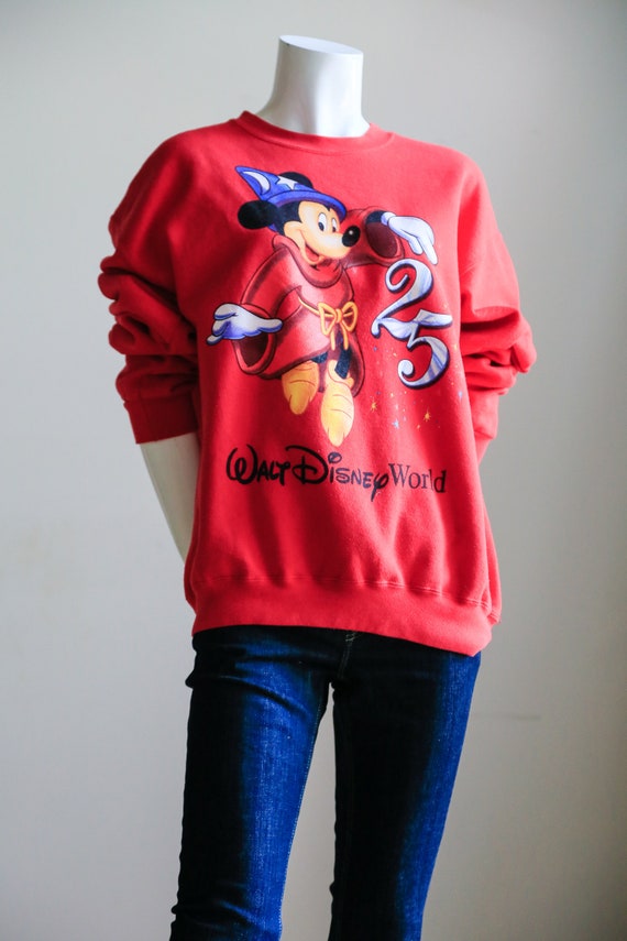 Disney World 25th Anniversary Sweatshirt | Mickey Mouse | Wizard