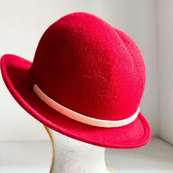 Vintage Lancaster Wool Felt Ladies Red Fedora L Vintage Lancaster Wool Felt Ladies Red Fedora L - Etsy Ireland main image 2