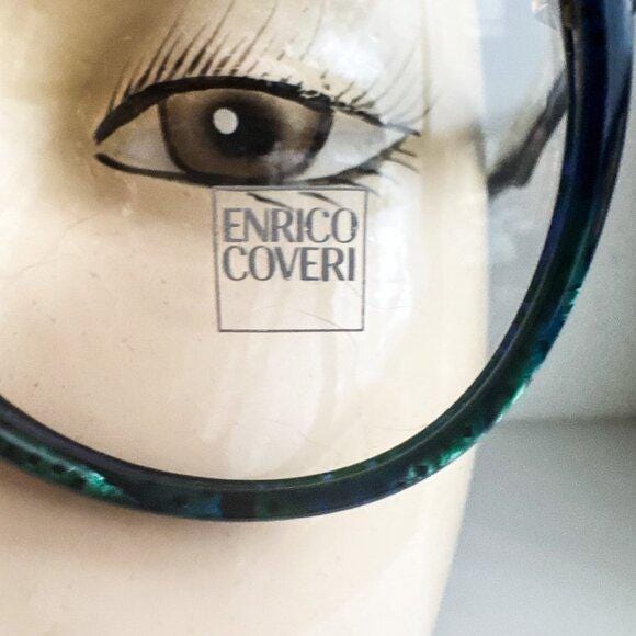 Vintage Enrico Coveri Green Abstract Print Eyeglasses Frames  display picture 1