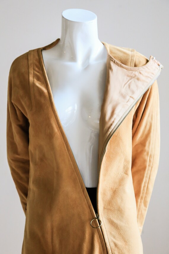60s Camel Soft Deer Skin Tunic Leather Tunic Dress Etsy