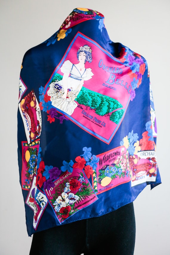 Vintage Liz Claiborne Silk Scarf | Japan Made Silk