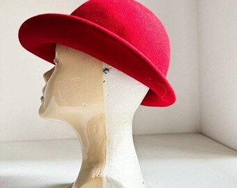 Vintage Lancaster Wool Felt Ladies Red Fedora L - Etsy Canada display picture 2