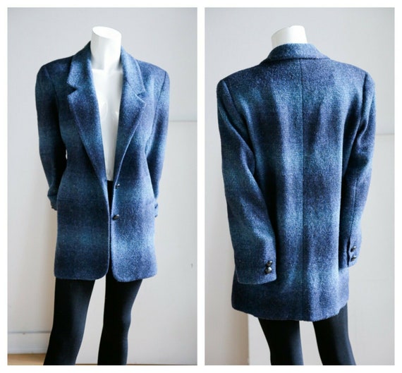 Vintage Union Made Eddie Bauer Ombré Plaid Blue Bl