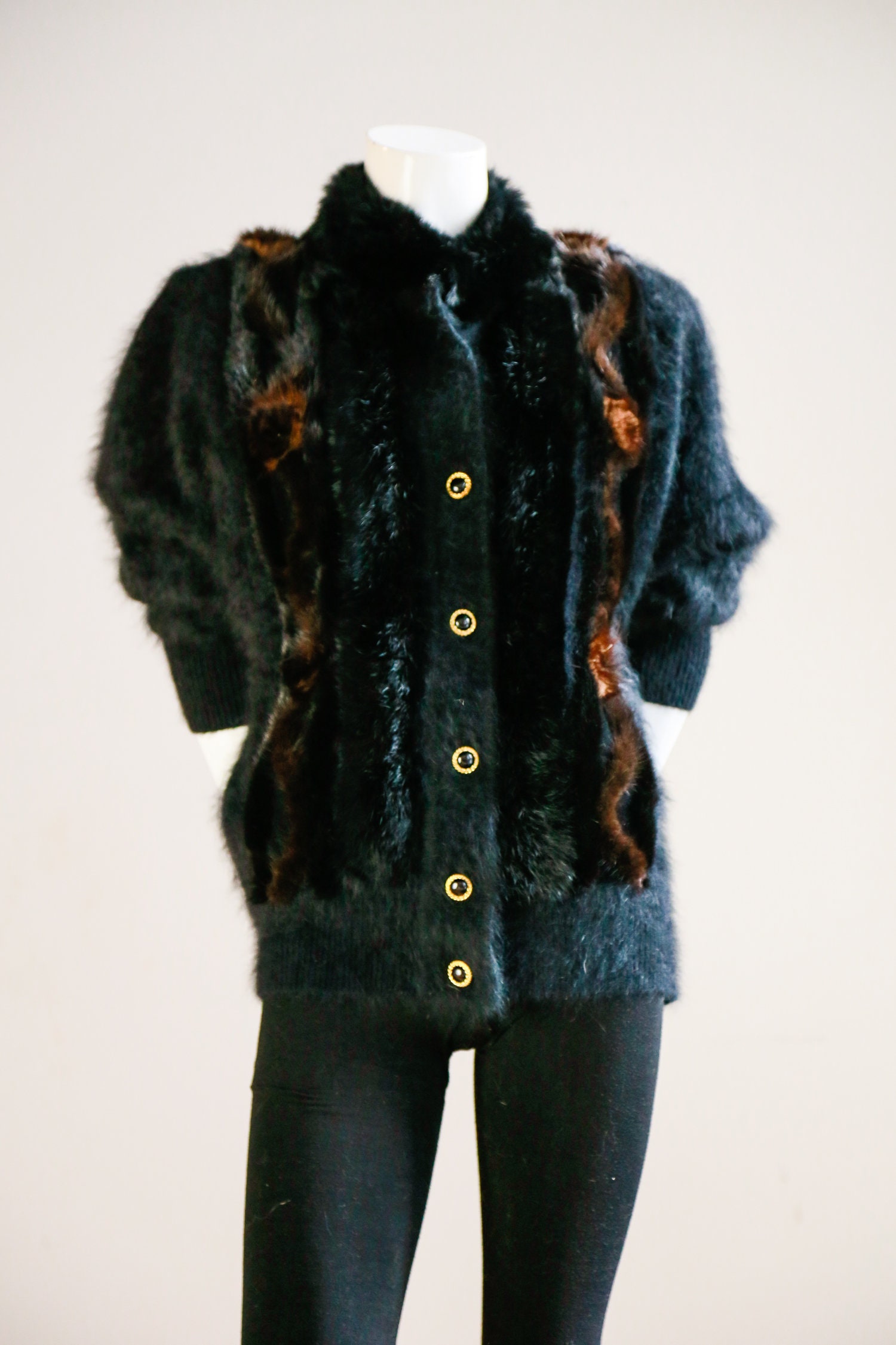 Angora Fur Sweater Coat Wool Angora Rabbit Fur Sweater Etsy