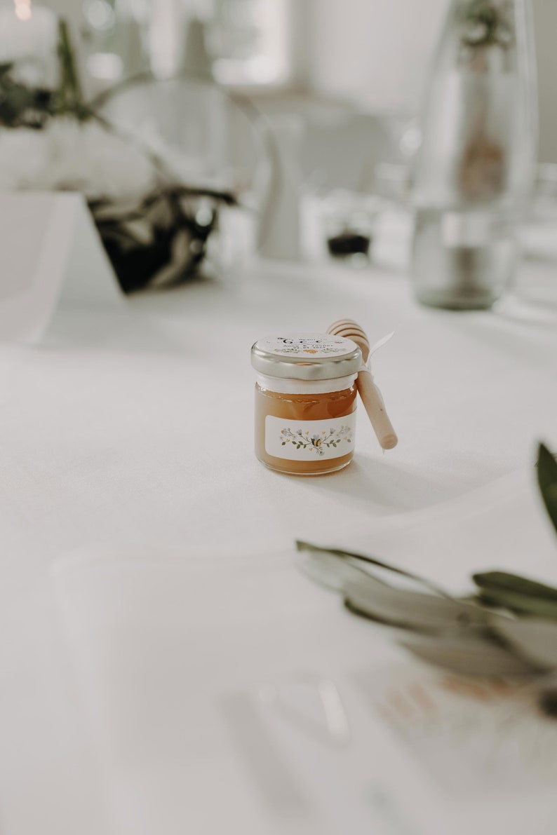 Organic honey party favors Bioland personalized place card wedding Communion Confirmation Thank you Basic price 65.56 euros/1kg image 7