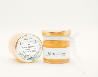 Organic honey party favors Bioland - personalized place card | wedding | Communion | Confirmation | Thank you | Basic price 65.56 euros/1kg