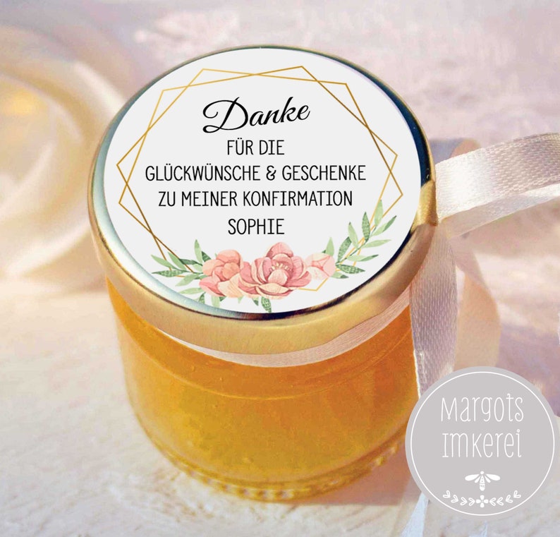 5 x Honig süße Gastgeschenke Danke Tischkarte Hochzeit Etsy