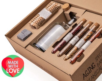 Whisky Infusion Construction Kit - Ideaal als cadeau - Set stenen, hout en kruiden om mee te experimenteren voor mannen en vrouwen