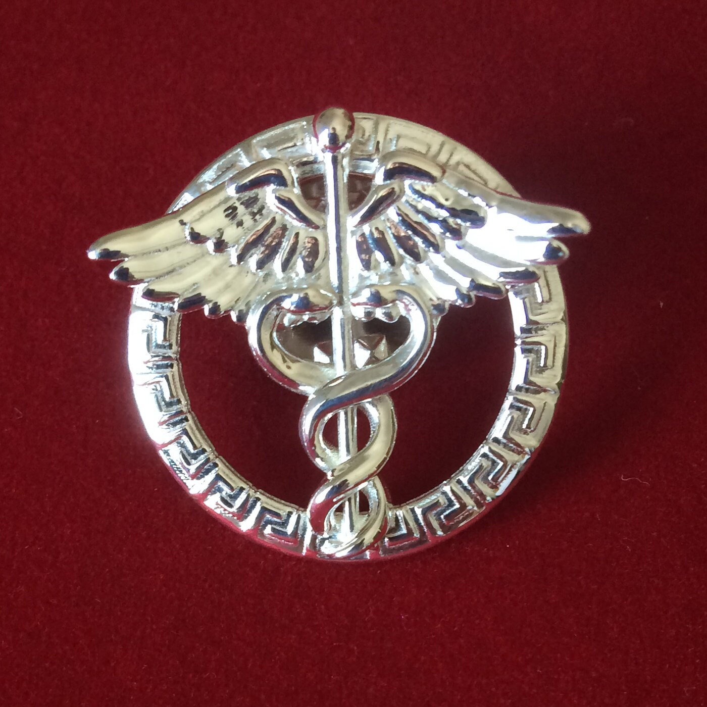 Medical Pin Sterling Silver Caduceus Lapel Pin Medical Etsy