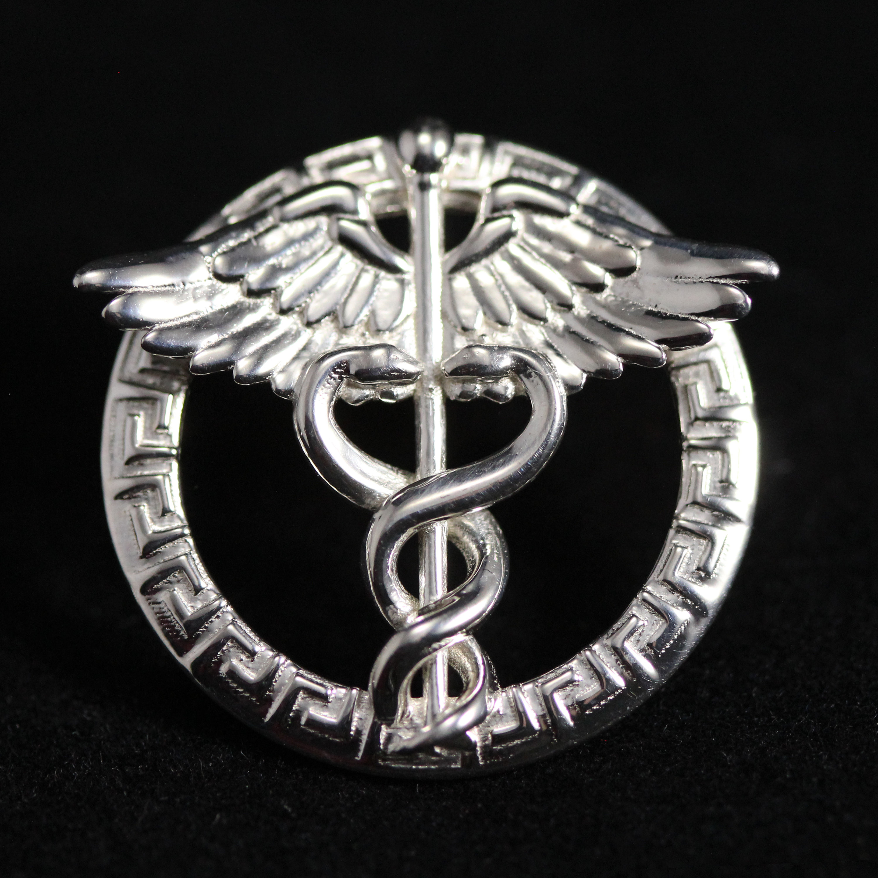 Medical Pin Sterling Silver Caduceus Lapel Pin Medical Etsy
