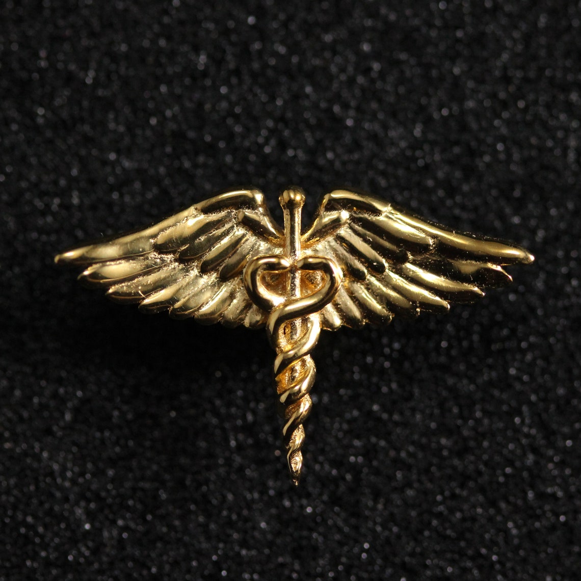 Medical Pin Caduceus 14k gold plated Gift for Doctors Etsy