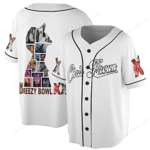 Chris Brown Breezy Bowl XX Jersey, Chris Brown 2025 Breezy Bowl Shirt, Kid, Aldut