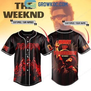 The Weeknd Custom Baseball Jersey, Hurry Up Tomorrow Tour-Inspired Fan Gear