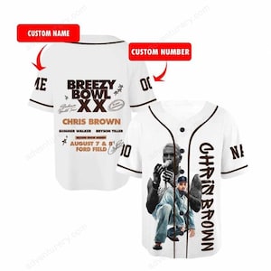 Breezy Bowl XX 2025 Baseball Jersey, Personalized Chris Brown Tour Jersey, Breezy Bowl XX 2025 Jersey, Chris Brown Shirt, Breezy Bowl Tee