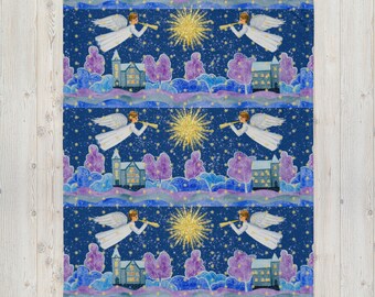 Los ángeles de Navidad lanzan manta, manta suave y acogedora