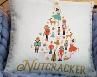 Nutcracker Pillow, Christmas decorative pillow