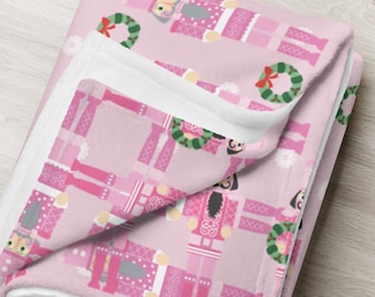 Rosa Nussknacker Decke: Weiche Weihnachtsballettdecke