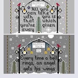 PDF, It’s  a Wonderful life, All you can take with you, Everytime a bell rings, Cross stitching, PDF