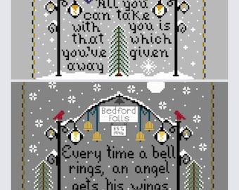 PDF, It’s  a Wonderful life, All you can take with you, Everytime a bell rings, Cross stitching, PDF