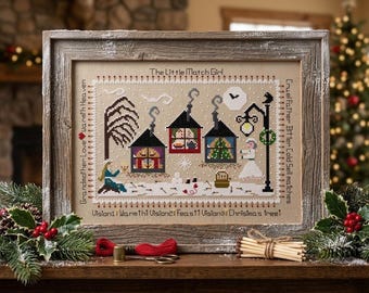 PDF, The Little Match Girl, Story, Cross stitch pattern, Christmas, New Years, PDF