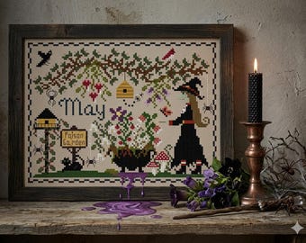 PDF,May Witchy month, 2 versions, witch, poison plants, PDF