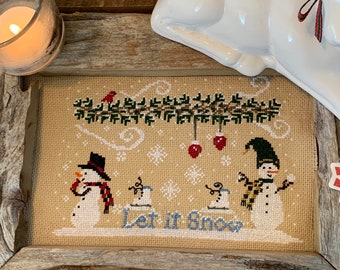 Let It Snow PDF DIGITAL Cross Stitch Pattern - Etsy