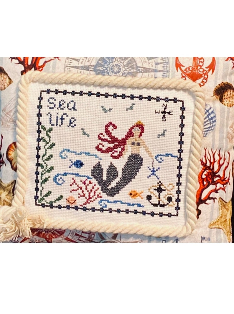 Mermaid Sea Life Cross Stitch Pattern (PDF) - Etsy
