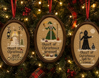 PDF, Three Ghosts Past Present and Yet to come, Cross stitch pattern